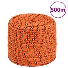 vidaXL Veneköysi oranssi 6 mm 500 m polypropeeni hinta ja tiedot | Lisävarusteet veneisiin ja kajakkeihin | hobbyhall.fi