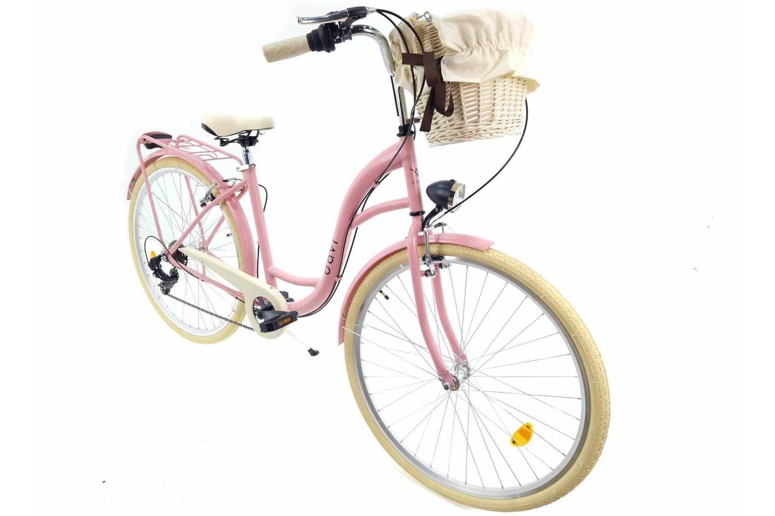 Naisten pyörä, Davi Emma, korkeus 160-185cm, 7 vaihdetta Shimano, 28", vaaleanpunainen hinta ja tiedot | Polkupyörät | hobbyhall.fi