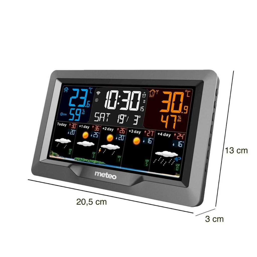 Sääasema wlanilla, Meteo hinta ja tiedot | Sääasemat, lämpö- ja kosteusmittarit | hobbyhall.fi