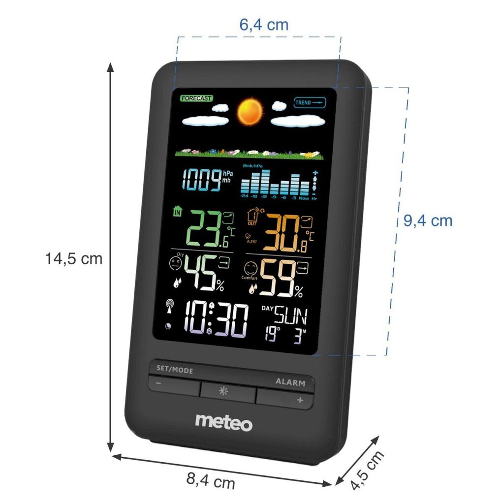 Sääasema anturilla, Meteo hinta ja tiedot | Sääasemat, lämpö- ja kosteusmittarit | hobbyhall.fi