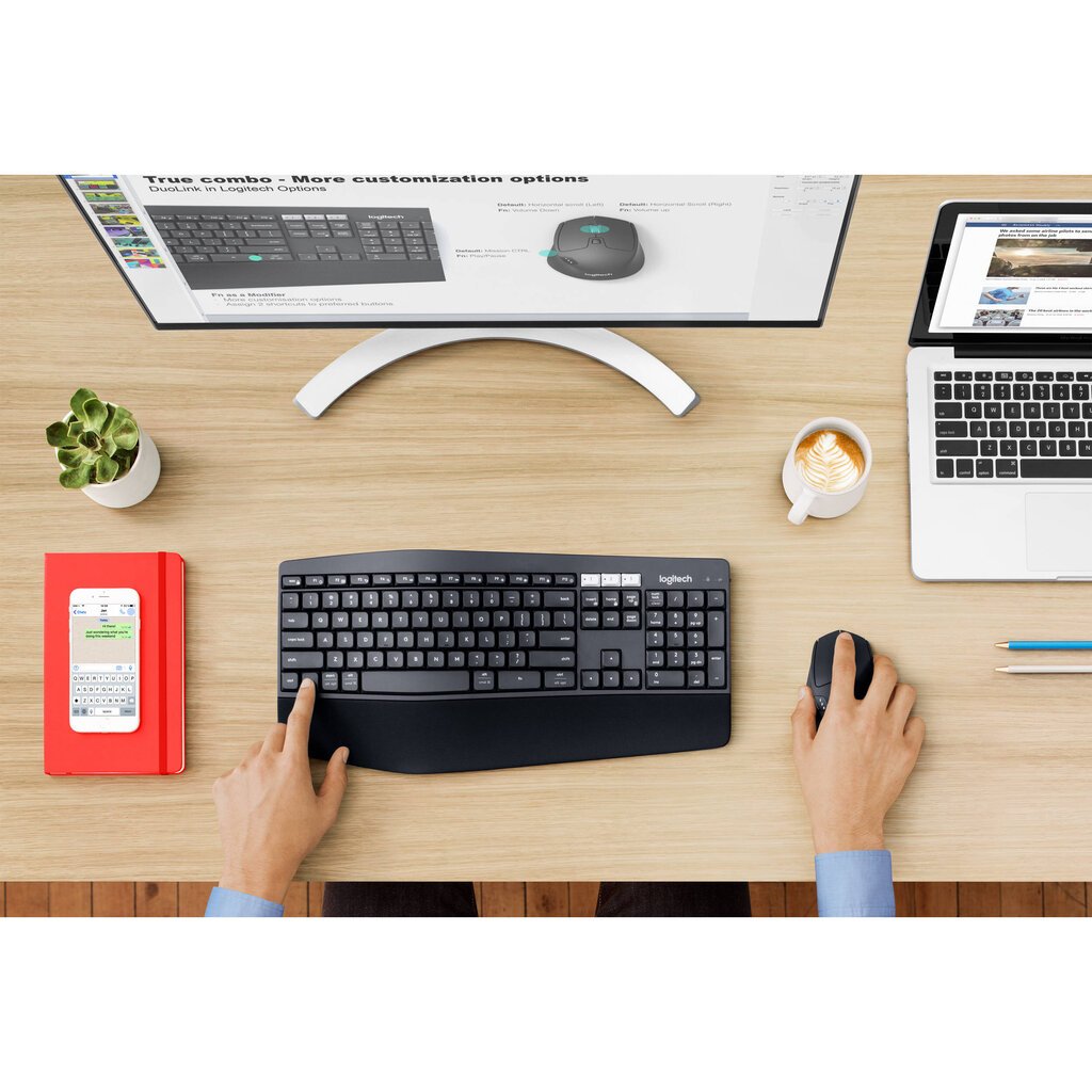 Logitech MK850 Performance Wireless Keyboard and Mouse Combo (BE)/(ESP) hinta ja tiedot | Näppäimistöt | hobbyhall.fi