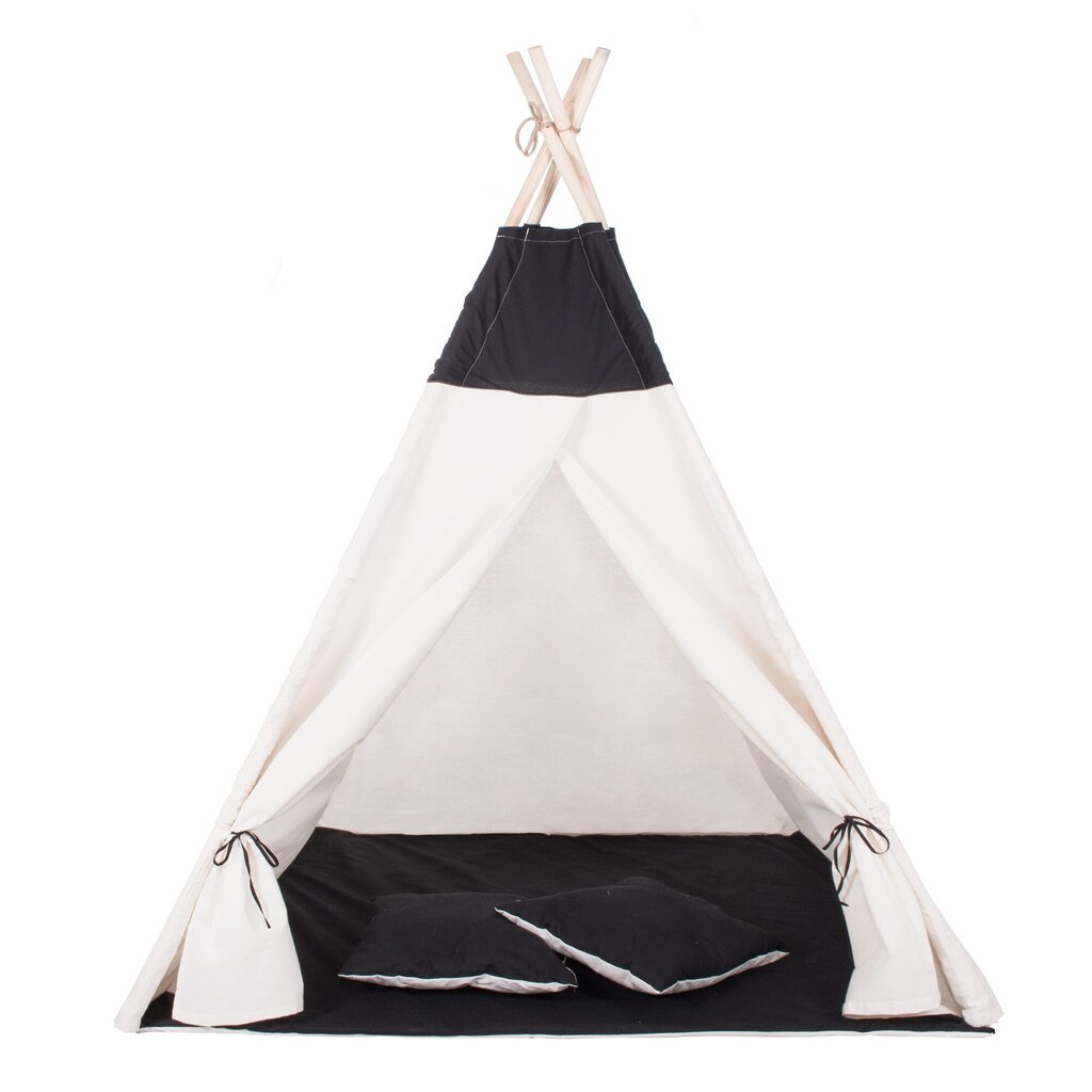 Teltta Springos Smooth Tipi Teltta, musta hinta ja tiedot | Lasten leikkimökit ja -teltat | hobbyhall.fi