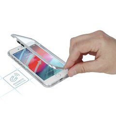 Apple iPhone 6 Plus / 6S Plus alumiinikotelo karkaistulla lasilla Mocco, läpinäkyvä/hopea hinta ja tiedot | Puhelimen kuoret ja kotelot | hobbyhall.fi
