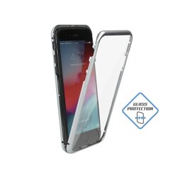 Apple iPhone 6 / 6S alumiinikotelo karkaistulla lasilla Mocco, läpinäkyvä/hopea hinta ja tiedot | Puhelimen kuoret ja kotelot | hobbyhall.fi