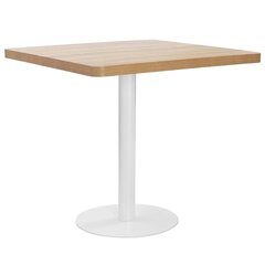 vidaXL Bistropöytä vaaleanruskea 80x80 cm MDF hinta ja tiedot | Ruokapöydät | hobbyhall.fi