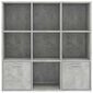 vidaXL Kirjahylly betoninharmaa 98x30x98 cm lastulevy hinta ja tiedot | Hyllyt | hobbyhall.fi