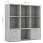 vidaXL Kirjahylly betoninharmaa 98x30x98 cm lastulevy hinta ja tiedot | Hyllyt | hobbyhall.fi