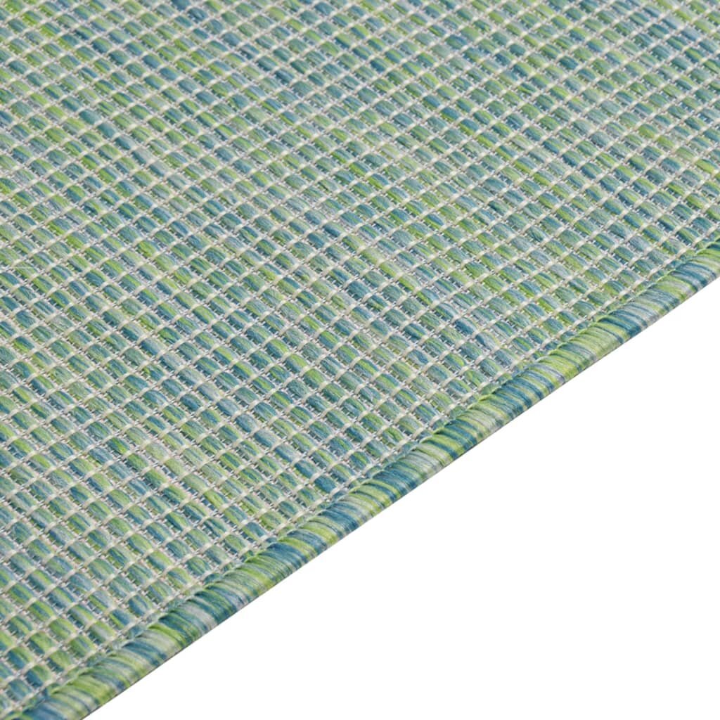 vidaXL Ulkomatto Flatweave 160x230 cm turkoosi hinta ja tiedot | Isot matot | hobbyhall.fi