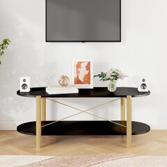 vidaXL Sohvapöytä musta 110x48x40 cm tekninen puu hinta ja tiedot | Sohvapöydät | hobbyhall.fi