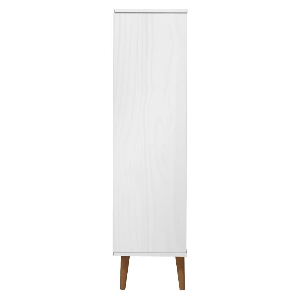 vidaXL Kirjahylly MOLDE valkoinen 90x35x133,5 cm täysi mänty hinta ja tiedot | Kaapit | hobbyhall.fi
