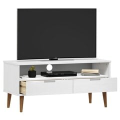 vidaXL TV-taso MOLDE valkoinen 106x40x49 cm täysi mänty hinta ja tiedot | TV-tasot | hobbyhall.fi