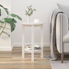 vidaXL Sohvapöytä valkoinen Ø 40x60 cm täysi mänty hinta ja tiedot | Sohvapöydät | hobbyhall.fi