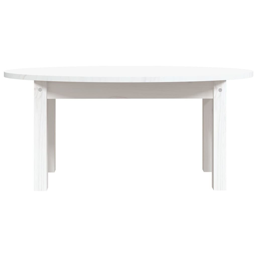 vidaXL Sohvapöytä valkoinen 80x40x35 cm täysi mänty hinta ja tiedot | Sohvapöydät | hobbyhall.fi