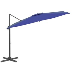 vidaXL Riippuva aurinkovarjo alumiinipylväällä taivaansin. 400x300 cm hinta ja tiedot | Aurinkovarjot ja markiisit | hobbyhall.fi