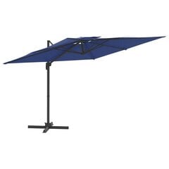 vidaXL Riippuva kaksois-aurinkovarjo taivaansininen 300x300 cm hinta ja tiedot | Aurinkovarjot ja markiisit | hobbyhall.fi