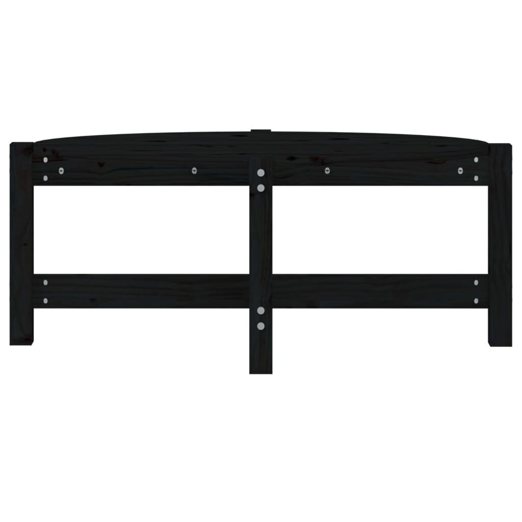 vidaXL Sohvapöytä musta 87x48x35 cm täysi mänty hinta ja tiedot | Sohvapöydät | hobbyhall.fi