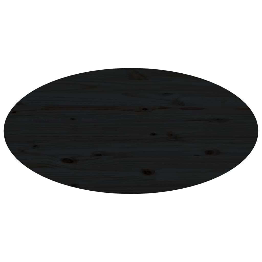 vidaXL Sohvapöytä musta 80x40x35 cm täysi mänty hinta ja tiedot | Sohvapöydät | hobbyhall.fi