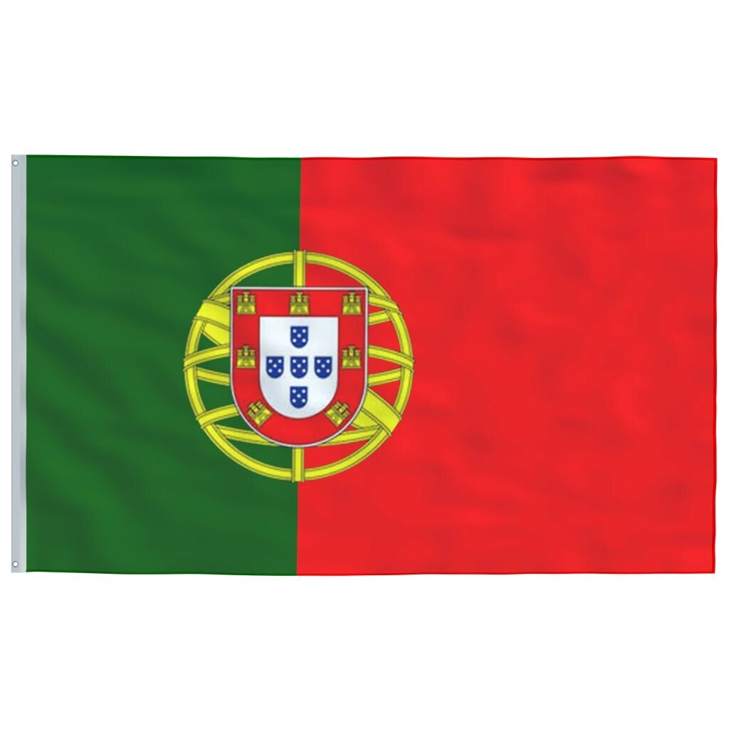 vidaXL Portugalin lippu ja lipputanko 5,55 m alumiini hinta ja tiedot | Liput | hobbyhall.fi