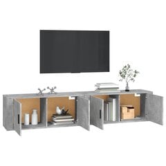 vidaXL Seinäkiinnitettävät TV-kaapit 2 kpl betoninharm. 100x34,5x40 cm hinta ja tiedot | TV-tasot | hobbyhall.fi
