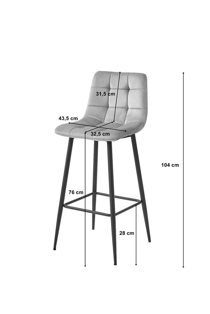 2 tuolin setti Leobert Arceto, sininen/musta hinta ja tiedot | Ruokapöydän tuolit | hobbyhall.fi