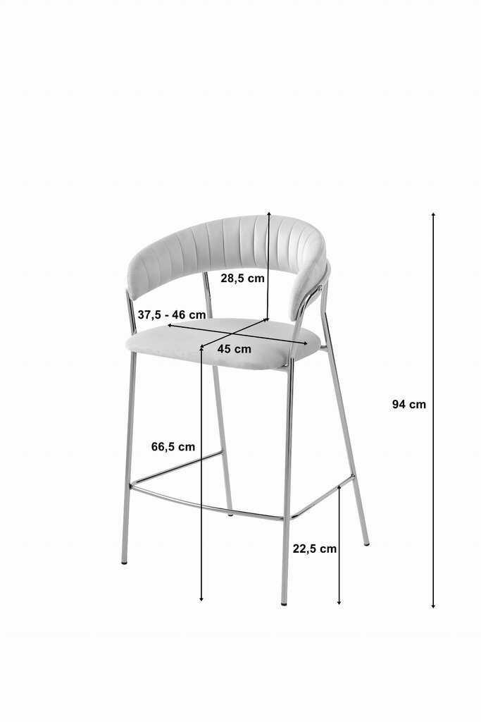 2 tuolin sarja Leobert Badia, kultainen/musta hinta ja tiedot | Ruokapöydän tuolit | hobbyhall.fi