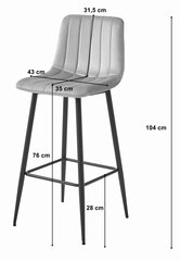 2 tuolin setti Leobert Pozza, musta hinta ja tiedot | Ruokapöydän tuolit | hobbyhall.fi