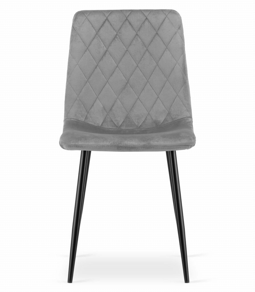 2 tuolin setti Leobert Turin, harmaa/musta hinta ja tiedot | Ruokapöydän tuolit | hobbyhall.fi