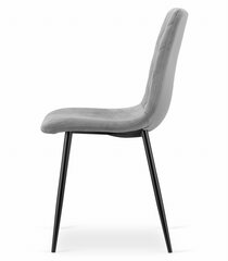 3 tuolin setti Leobert Turin, harmaa/musta hinta ja tiedot | Ruokapöydän tuolit | hobbyhall.fi