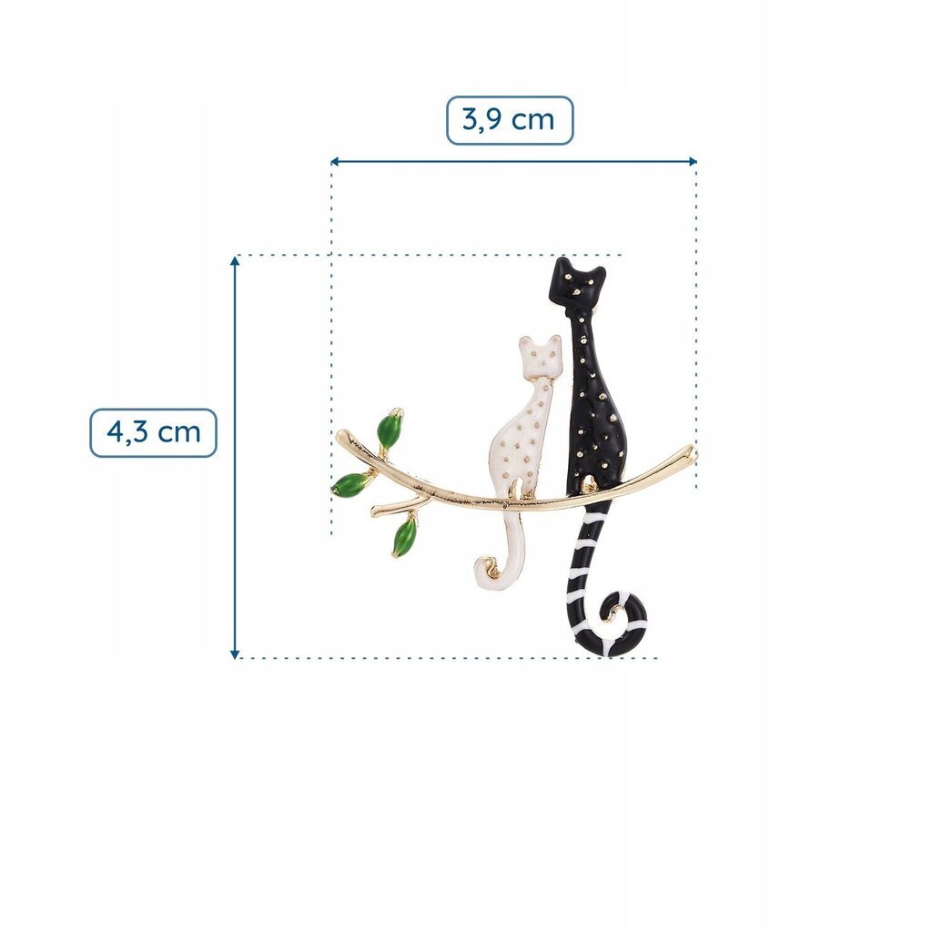 Rintakoru Cats B370 43x39mm hinta ja tiedot | Rintakorut | hobbyhall.fi