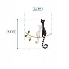 Rintakoru Cats B370 43x39mm hinta ja tiedot | Pinets Muoti | hobbyhall.fi