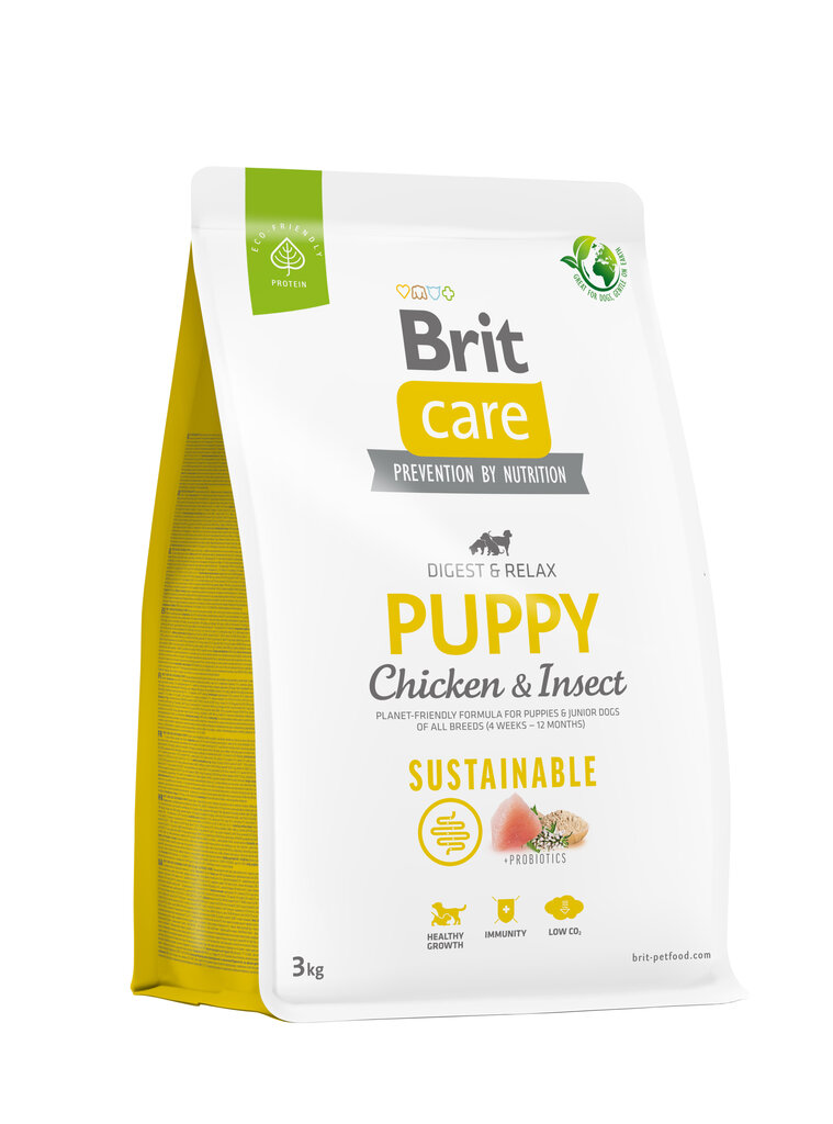 Brit Care Sustainable Puppy Chicken&Insect koiran ruoka 12 kg hinta ja tiedot | Koiran kuivaruoka | hobbyhall.fi