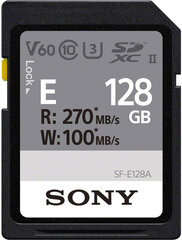 Sony muistikortti SDXC 128GB E UHS-II C10 U3 V60 hinta ja tiedot | Sony Kovalevyt ja muistitikut | hobbyhall.fi