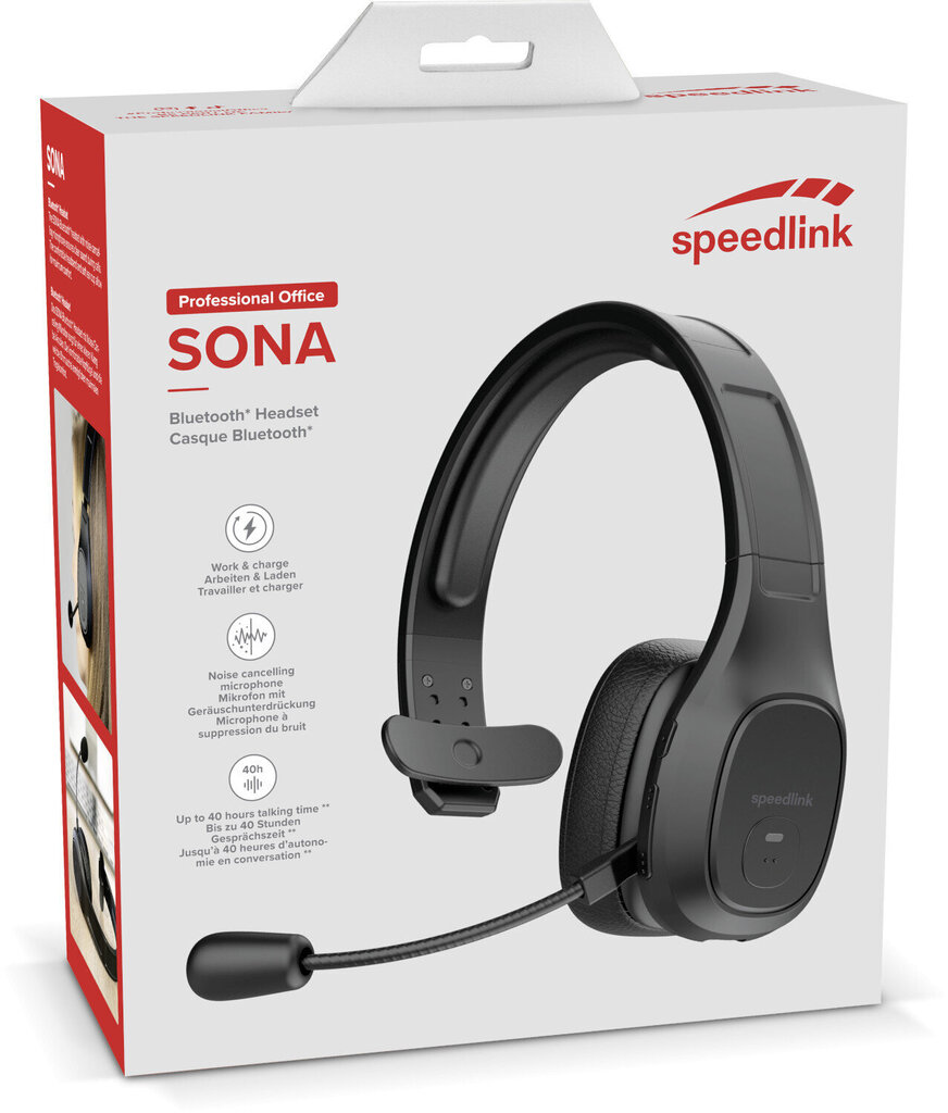 Langattomat Speedlink-kuulokkeet Sona (SL-870300-BK) hinta ja tiedot | Kuulokkeet | hobbyhall.fi