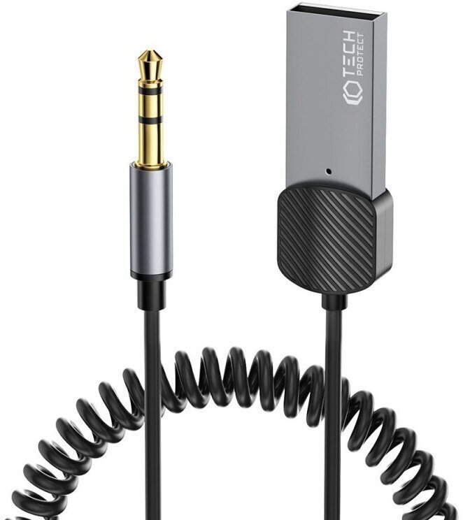 Tech-Protect Bluetooth-sovitin UltraBoost AUX Audio, harmaa hinta ja tiedot | Kaapelit ja adapterit | hobbyhall.fi