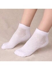 Naisten valkoiset yksiväriset sukat, Electronics LV-596, 5 paria hinta ja tiedot | Naisten sukat | hobbyhall.fi