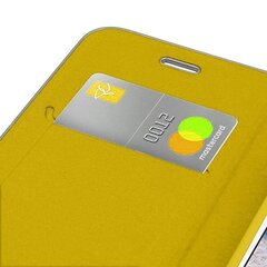Mocco Carbon Leather Book Case For Apple iPhone X / XS Gold hinta ja tiedot | Puhelimen kuoret ja kotelot | hobbyhall.fi