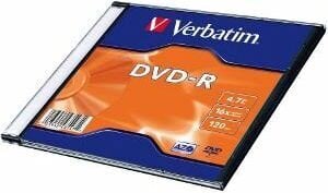 Verbatim DVD-R 4,7GB/16x Matte Silver Slim 43547 hinta ja tiedot | Vinyylilevyt, CD-levyt, DVD-levyt | hobbyhall.fi