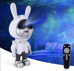 LED-galaksi ja tähtiprojektori Astronaut Bunny hinta ja tiedot | Juhlakoristeet | hobbyhall.fi