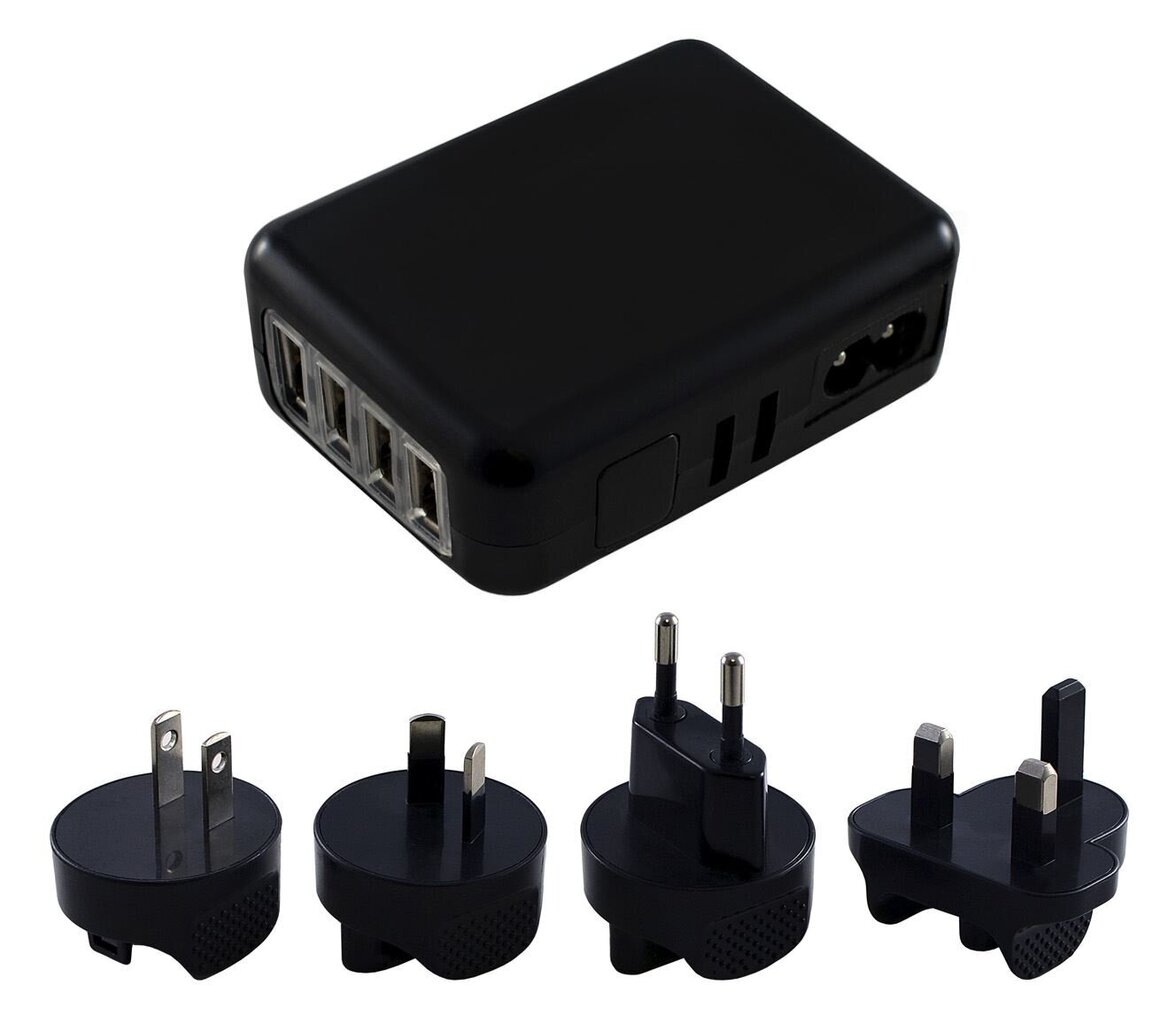 Xcessor Universal 4 portin USB-matkalaturi hinta ja tiedot | Puhelimen laturit | hobbyhall.fi