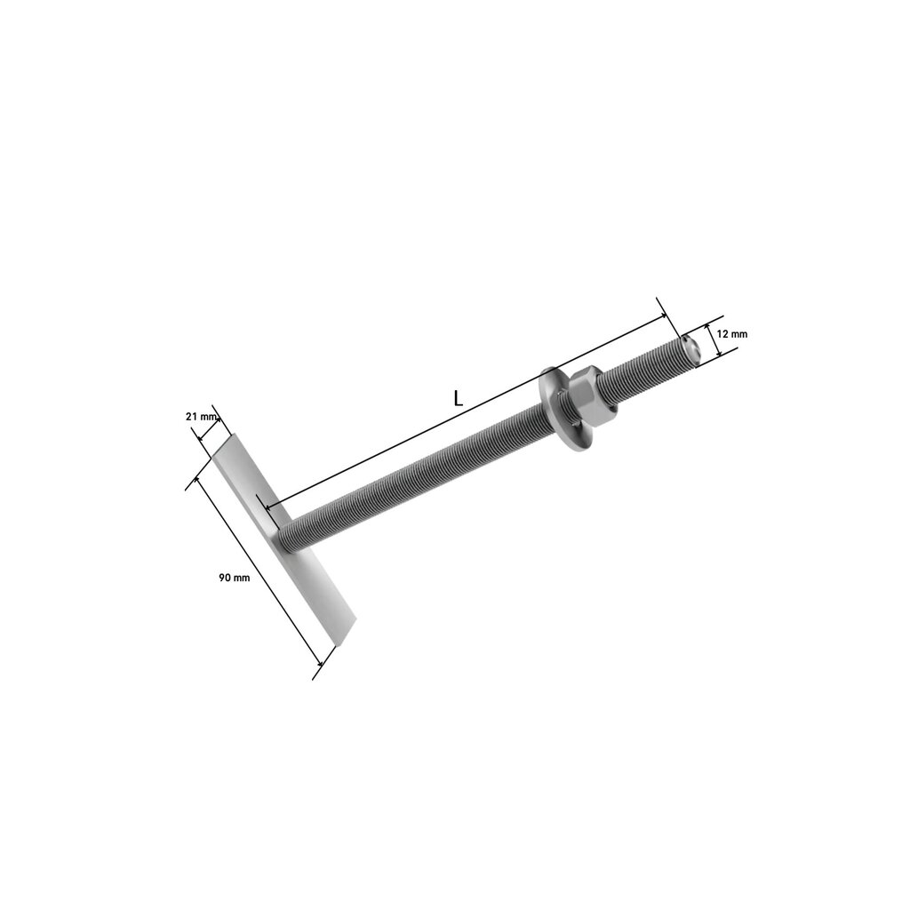 Muuraustulpat M12x400, 20kpl hinta ja tiedot | Kiinnitystarvikkeet | hobbyhall.fi