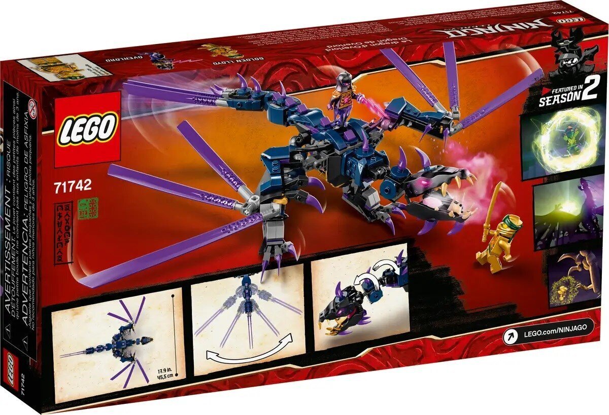 71742 LEGO® Ninjago Overlordin lohikäärme hinta ja tiedot | LEGOT ja rakennuslelut | hobbyhall.fi
