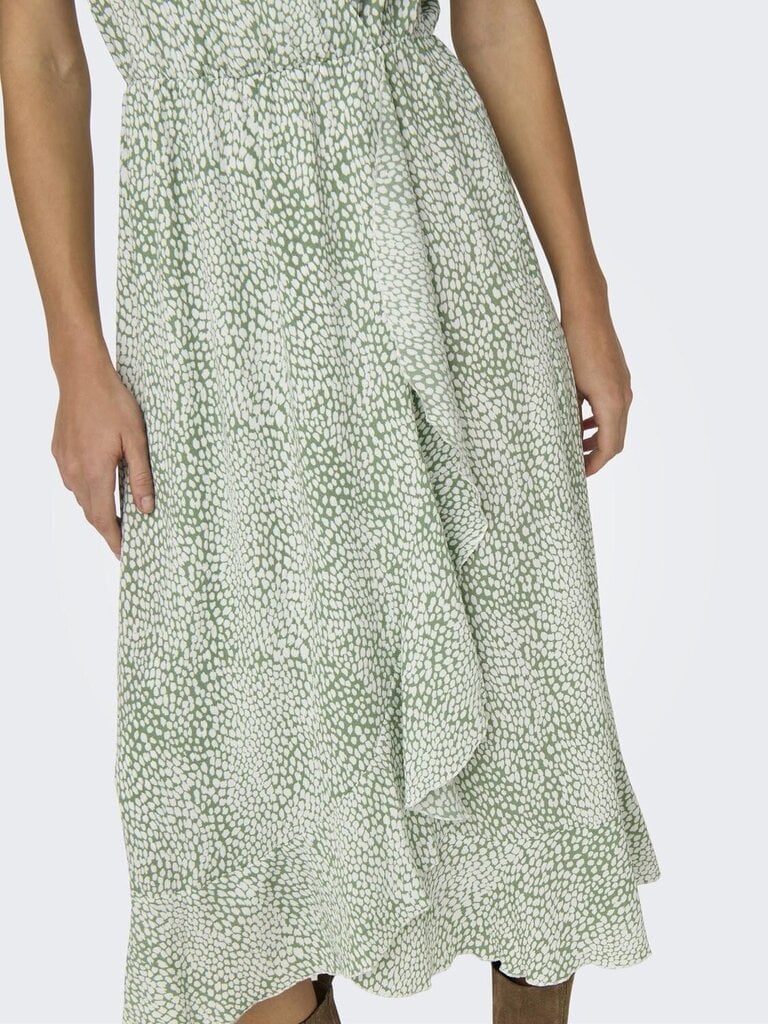 JDY naisten mekko 15293978*05, vihreä/valkoinen 5715514966616 hinta ja tiedot | Mekot | hobbyhall.fi