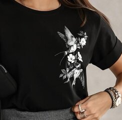 Naisten T-paita 202234 01, musta/valkoinen 202234*01-XL hinta ja tiedot | Naisten T-paidat | hobbyhall.fi