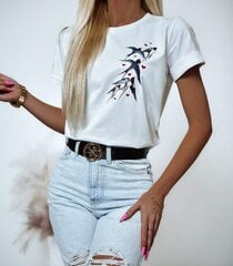 Naisten T-paita 202232 02, valkoinen 202232*02-XL hinta ja tiedot | Naisten T-paidat | hobbyhall.fi