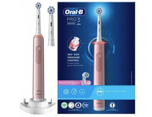 Oral-B Pro 3 3400N Rose hinta ja tiedot | Sähköhammasharjat | hobbyhall.fi