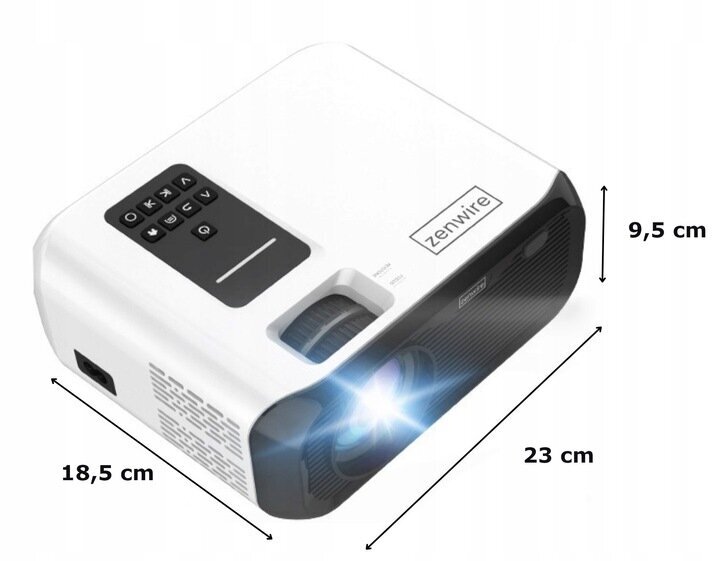 Zenwire Mini LED e500 WiFi Bluetooth Valkoinen hinta ja tiedot | Projektorit | hobbyhall.fi