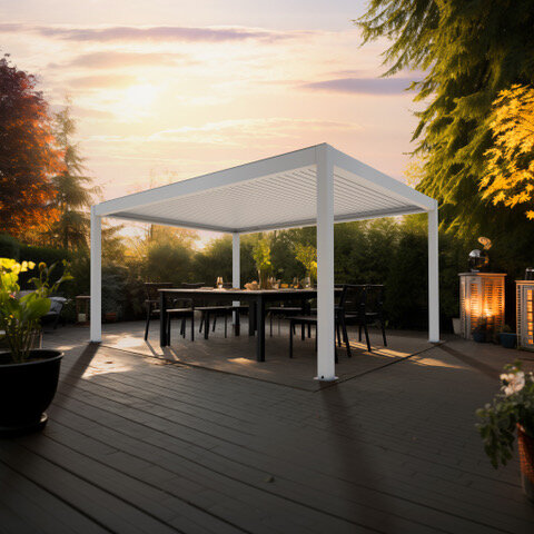 Katos Sky Pergola 3x4m (valkoinen) hinta ja tiedot | Puutarhapaviljongit | hobbyhall.fi