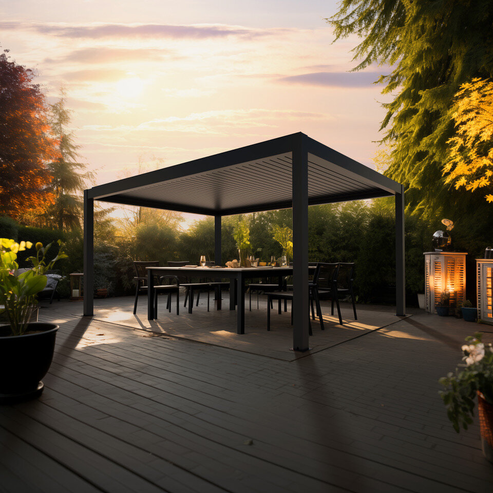 Katos Sky Pergola 3x4m (harmaa) hinta ja tiedot | Puutarhapaviljongit | hobbyhall.fi