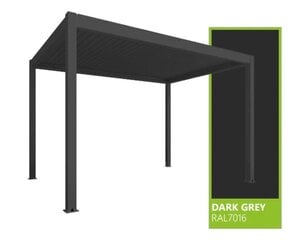 Markiisi Sky Pergola 3x3m (harmaa, moottoroitu katto, LED-valo) hinta ja tiedot | Sky Pergola Huonekalut ja sisustus | hobbyhall.fi