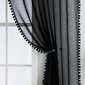 Läpinäkyvät verhot MIULEE, 140x260 cm, 2 kpl, musta hinta ja tiedot | Verhot | hobbyhall.fi